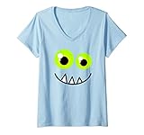 Photo Gallery donna cute one eyed monster face green eyes halloween costume maglietta con collo a v Photo Gallery donna cute one eyed monster face green eyes halloween costume maglietta con collo a v