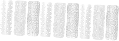 Miniatura 1 de COHEALI 9 piezas de arcilla con textura de palillo de joyería, herramientas de joyería, rodillo de textura de arcilla para rodillo de arcilla para