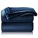 Bedsure Mantas para Sofás de Franela 130x150cm - Manta para Cama 90 Reversible de 100% Microfibre Extra Suave - Manta Azul Marino Transpirable