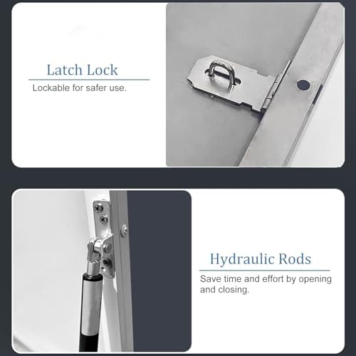 Heavy-Duty Weatherproof Roof Hatch 24x24in - Secure Skylight Access Door, Anti-Theft Maintenance Cover, Durable Roof Access Solution for Easy Inspections and Repairs