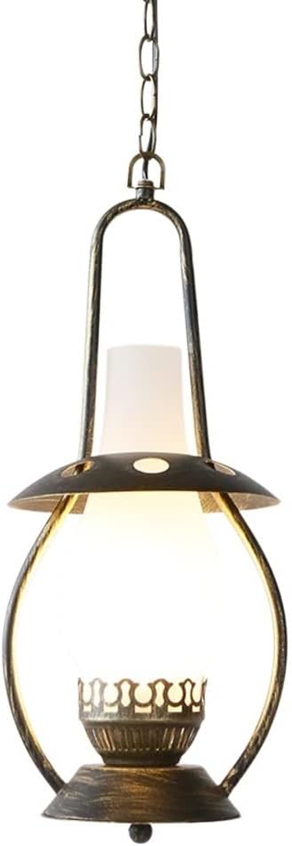 Pendant Lamp American Style Rural Antique Iron Art Adjustable Pendant Lights Nostalgia Vintage Creative Single Head Chandelier Hanging Light Chinese Lantern Old-Fashioned Ceiling Lamp Flush Moun