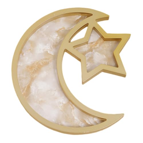 Ramadán Plato Ramadán Decoración de Mesa Ramadán Bandeja Eid Mubarak Bandeja Ramadán Bandeja Eid Mubarak Bandeja, Bandeja de servir Luna Estrella Bandeja de Servir Ramadán Decoraciones Luna Plato de