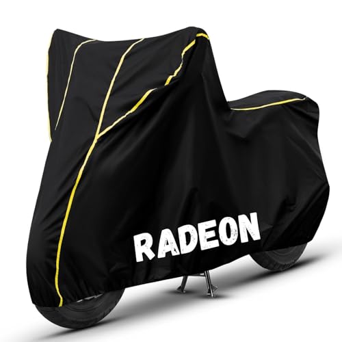 Image of Bike Cover for Radeon 100% Waterproof, Dustproof & Scratch Resistant| Fully Bottom Elastic UV Resistant Heavy Duty Body Cover | All Weather Outdoor Use