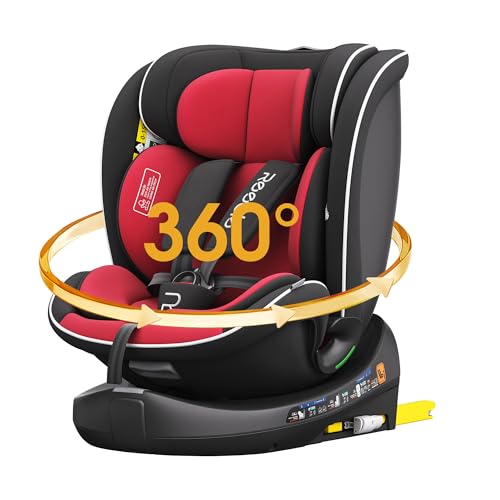 Reecle I-Size Kindersitz 360 Drehbar mit ISOFIX 40-150 cm, 0-12 Jahre,...