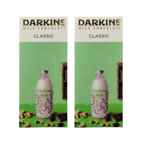 Image of Darkins Vegan Mylk Classic Chocolate | Unrefined Cane Sugar | Gluten-free | Hand Crafted Chocolate | 50 Gm Each Pack Of 2