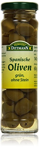 Feinkost Dittmann Grüne Oliven ohne Stein, 60 g
