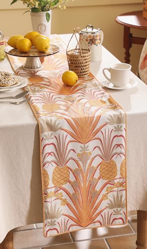 Patdrea PD-TABLERUNNERS-PINEAPPLE B-30180 Designer Tropical Linen Table Runner 71 Inch Long thumb #6