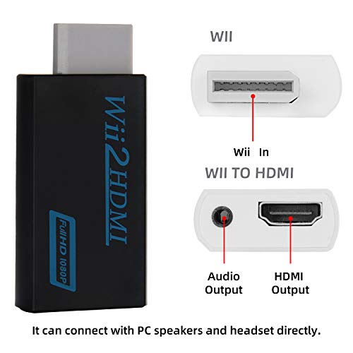 Goldoars Convertitore da Wii a HDMI Adattatore Wii...