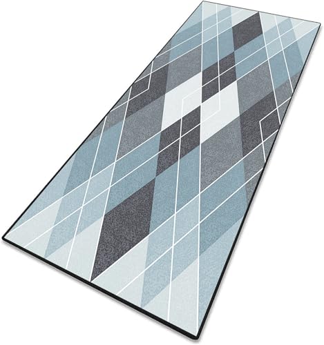 CONGCLI Alfombra Antideslizante 60 x 190 cm Antideslizante, Lavable, Resistente, Varios Tamaños, Fácil de Limpiar Moderno Pelo Corto para Cocina, Pasillo, Dormitorio, Vestíbulo, A