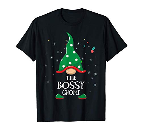 Funny Bossy Gnome Group Matching Family Costume Christmas Camiseta