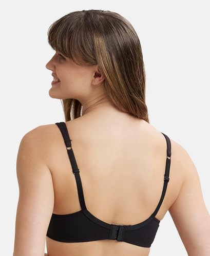 Image of Jockey FE57 Lounge Bra | Wirefree | Padded | Full Coverage | Broad Fabric Strap with Included Bra Pouch | Super Combed Cotton Fabric