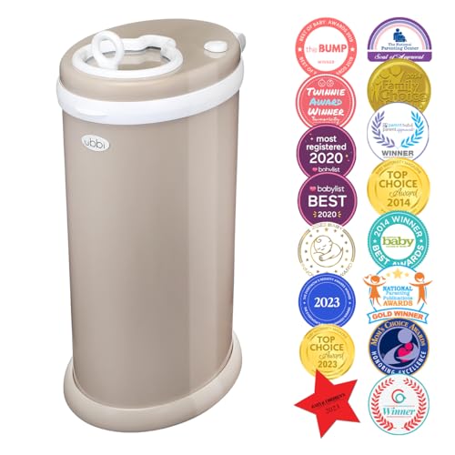 Ubbi conjunto bote de pañales de acero con dispensador portátil miniatura 3