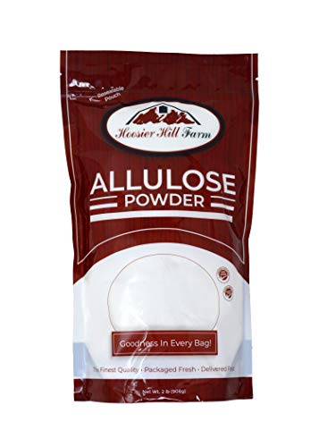 Hoosier Hill Farm ALLULOSE Low Calorie, Zero Net Carb Keto Sugar, Natural Sugar Alternative, Made in the USA, Granular Powder, 2 lb bag, batch tested gluten free