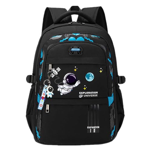 ZHANAO Mochila esportiva para meninos, astronauta, mochila escolar, espaço para meninas e meninos, escola primária, Astronauta-preto, Mochilas astronautas