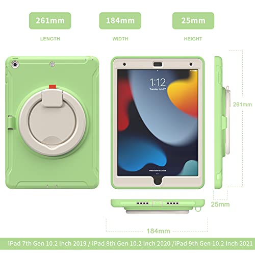 Visaccy Case for iPad 9/8/7 Generation 10.2 Inch, Slim Silicone TPU Bumper Shockproof Armor Case with Rotatable Stands - Image 3