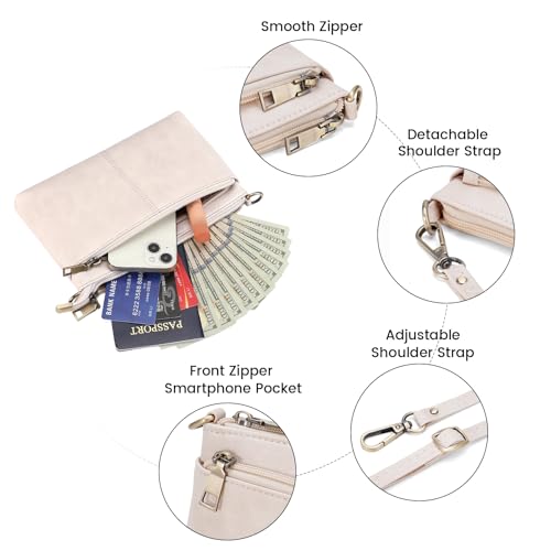Image of SENDEFN PU Leather Crossbody Bag for Women Small Clutch Purses Crossbody Shoulder Handbag Wallet Purses RIFD Card Slots
