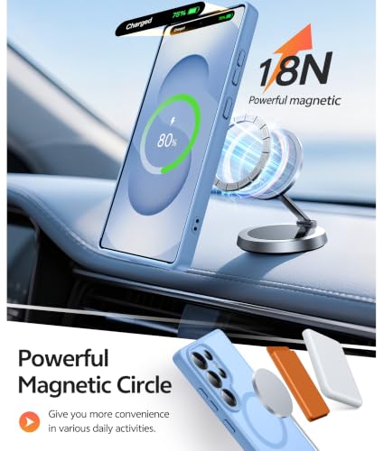 Image of FNTCASE for Samsung Galaxy S25 Ultra Case: [Fit for Magsafe] [Full Camera Protection] Translucent Matte Cases with [Screen Protector] Military Grade Shockproof Protective Phone Cover