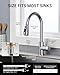 Hiqufet Touchless Kitchen Sink Faucet with Pull Down Sprayer, Stainless Steel Smart Motion Sensor Faucet for Pot Filler, Farmhouse Camper Bar Sink Laundry Room, Brushed Nickel
