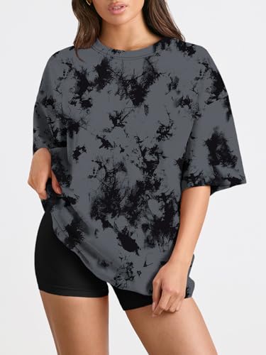 Image of Trendy Queen Womens Oversized T-Shirts Short Sleeves Workout Tops | Casual Summer Gym Tees Plus Size Fashion Clothes 2026