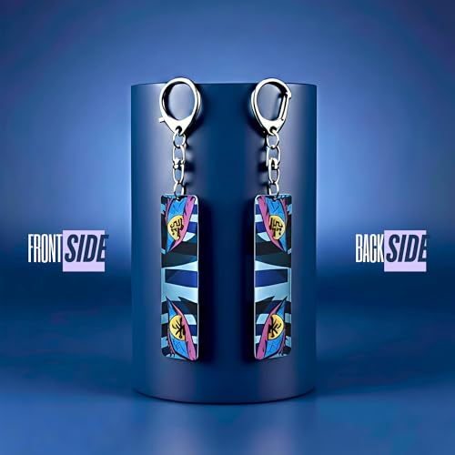 Image of Dem-on Slayer Anime Acrylic Glowing Eyes Keychain | Luminous Eye Glow Key Ring | Premium Otaku Accessory for Bags, Bikes, Cars, Backpacks & Key Holder