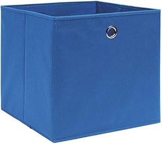 Caja de Almacenamiento para Cojines de Exterior, Impermeable, 10 Unidades, Tela no Tejida, 28 x 28 x 28 cm, Color Azul