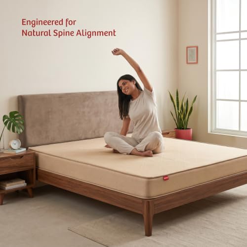 Image of Kurlon Orthopedic Mattress | Single Size 84x30x6 Inches | Medium Firm Orthopedic Back Support | Pressure Relief | Soft Knitted Fabric | Easy Roll-Packed | 10 Years Warranty