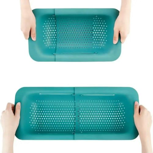 JJDFW Colador Extensible para Fregadero, Cesta para Lavar Verduras y Frutas, artículos Esenciales de Cocina para el hogar.
