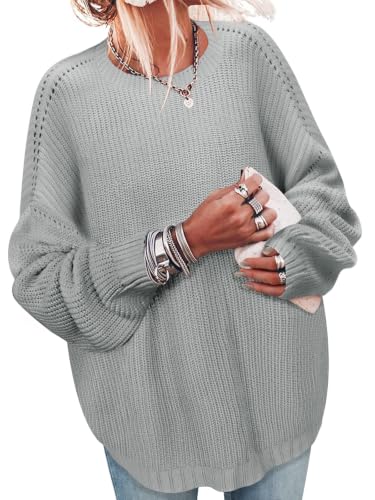 Lylinan Womens Sweaters Fall Long Sleeve Cowboy Chic Grey Medium - image 1