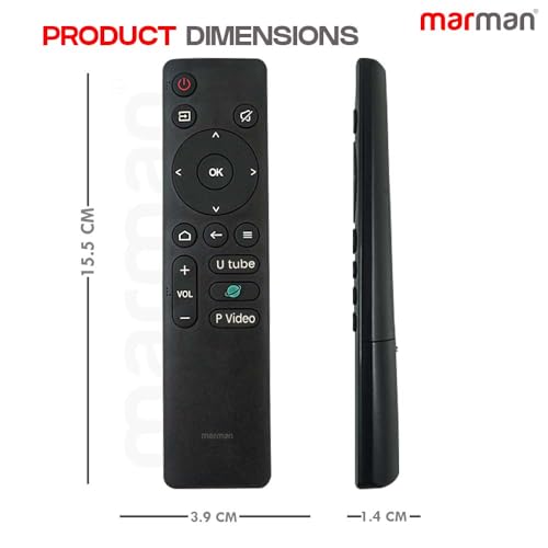 Image of marman Compatible with Akai Smart Tv Remote Control Original Suitable for LED Ultra HD Full HD TV Non Voice Command & No Bluetooth Connection - Match the Keys One By One with Existing Model