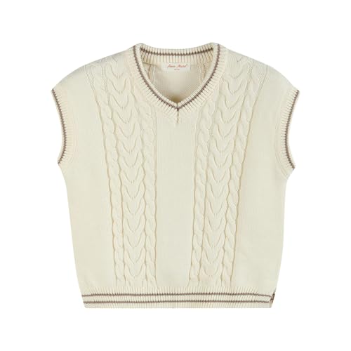 Toddler Boy Sweater Vest Outerwear Knit Streetwear Loose Knitwear Tank Top for Kids 1-5Years