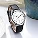 BUREI Women's Black Leather Watches Simple Fashion Luminous Watches, Easy Read,Gifts for Women and Nurse