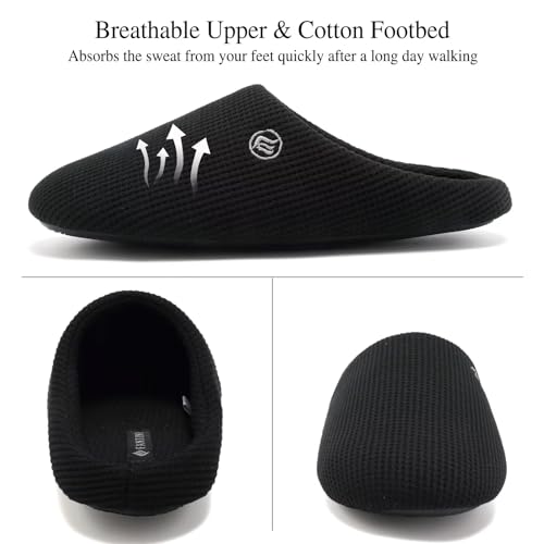 CIOR Unisex Men's Women's Memory Foam Slippers Comfort Cotton-blend Closed Toe House Shoes Indoor Scuff4