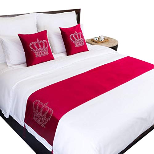 Bufanda de cama roja 45x210 cm COMVIP textil de alta decoración para hostelería 2
