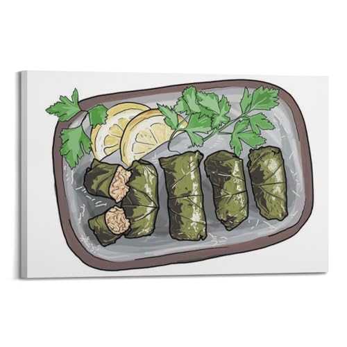 Poster feuille de vigne haut de gamme avec cadre moderne 20x30
