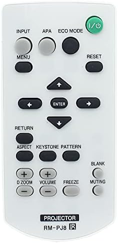 RM-PJ8 Replacement Remote Control for Sony VPL-CH375 VPL-CX236 VPL-DX140 VPL-DW125 VPL-DX126 VPL-DW126 VPL-CH370 VPL-CH355 VPL-CH350 VPL-CX276 VPL-CW256 VPL-CW276 VPL-DX120 VPL-DX100 VPL-DW120