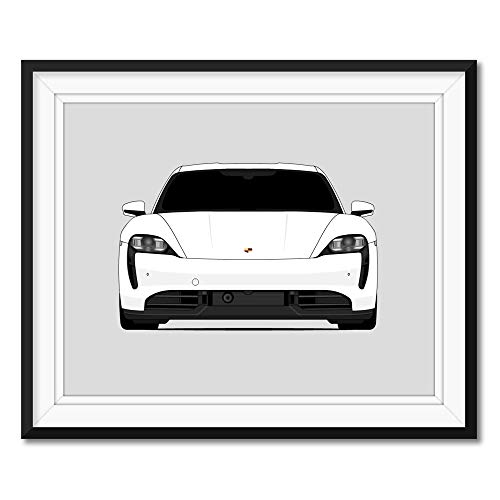 Custom Car Posters Handmade Poster compatible with Porsche Taycan (2019-Present)