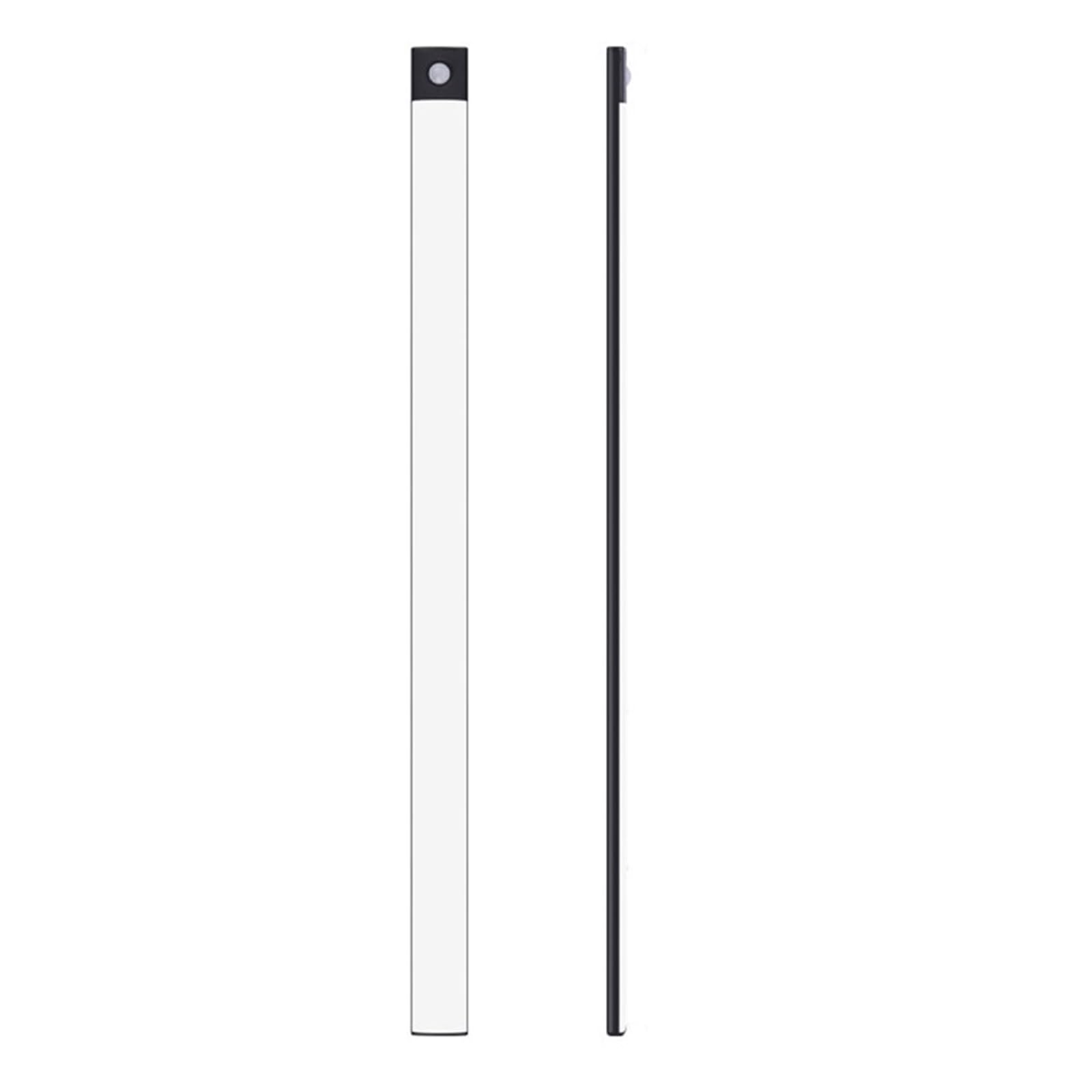 Unterschrank Leuchten Schlafzimmer Nachtlicht Motion Sensor Lichter Wireless USB Unter Schrank Licht For Küche Kleiderschrank Innen Beleuchtung(White Light,Black 60CM)