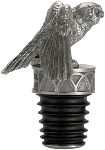 Miniatura 4 de Royal Selangor Tapón de vino Hedwig de peltre – Colección Harry Potter reutilizable tapón de botella de silicona, corcho/conservador, regalo para