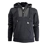  WOOLRICH Kapuzenpullover aus Baumwolle und Nylon Taslan Black MIXMEDIA HOODIE, Siehe Foto, XL