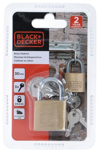 BLACK+DECKER 8711252231990 Padlock 30 mm, Yellow - Image 4