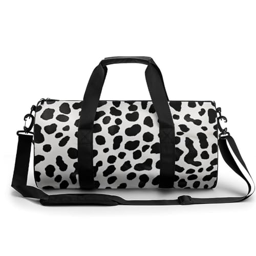 Sac de sport en toile pour le yoga et le voyage au design blanc et noir