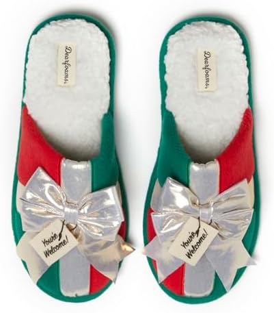 Dearfoams Women's Ugly Sweater Closed Toe Scuff Slipper