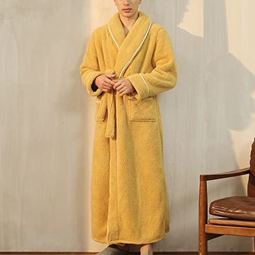 Shawl Collar Robes For Women Soft Cotton Plush Robe Warm Fleece Bathrobe Ankle Length Long Winter Bath Robes Nightgown #TOP7