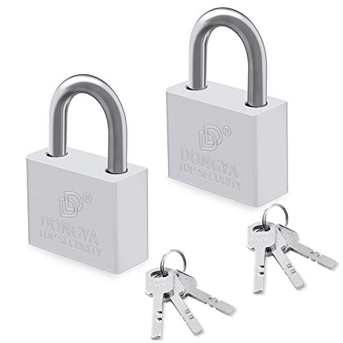 Candado con Llave, [Nueva Versin]Diyife 2 Piezas Titanio de Servicio Pesado Candado de Seguridad con Doble Orificio de Drenaje para Patio, Gabinetes, Oficinas, Gimnasios, Llave Diferente
