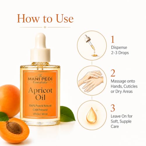 Image of TMPE Cold Pressed Apricot Kernel Oil for Hair & Skin - Lightweight Carrier Oil for Dry Skin, Hair Nourishment & Body Massage - 30ml