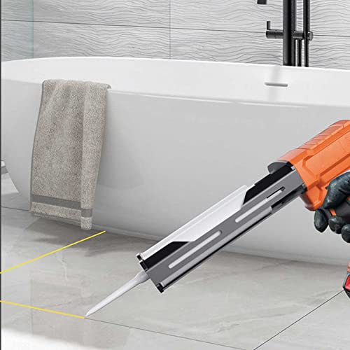 21V Cordless Power Caulk/Adhesive Gun Kit, Fully Automatic Electric Adjustable Speed Double Tube Caulking Gun 6-Speed, Dual Component Epoxy Applicator/Dripless, With 26 Accessories Set #TOP3