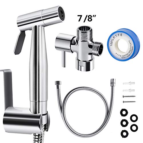 FREDI Handheld Bidet Toilet Sprayer,Stainless Steel Sprayer Attachment with Hose for Feminine Wash