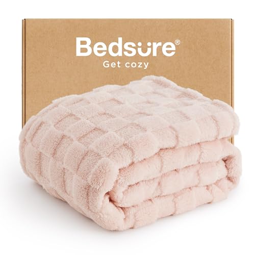 Bedsure GentleSoft Light Pink Twin XL Blanket for Bed - Super Soft Cozy Fleece Blankets for Women, Cute Throws for Girls, Dorm Room Essentials for Girls Teens Back to School, 66x90 Inches