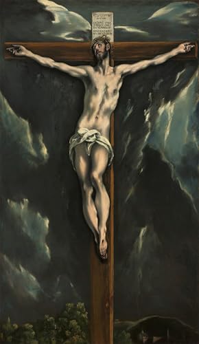 Impressions d'art mural Le Christ en croix El Greco tableau vintage finition premium 60x90