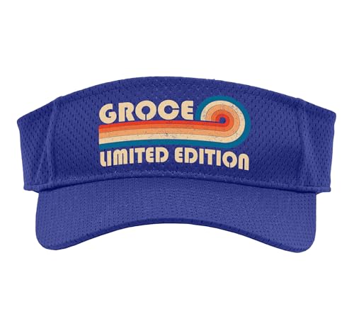 Groce Retro 70s 80s Sunset Stripe Sport Sun Visor, Adult, One Size, Purple